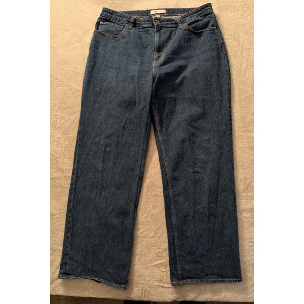 Abercrombie Curve Love 90s Relaxed Jeans Womens *33 High Rise Blue Denim 31in